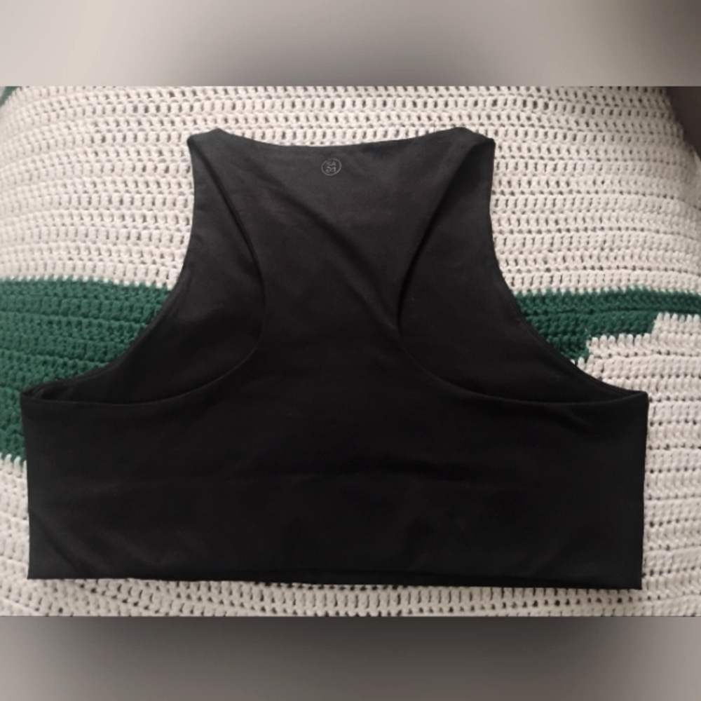 Sage Collective Black Racerback Zip Up Yoga Cropped Tank Sz XL NWOT - Picture 3 of 9